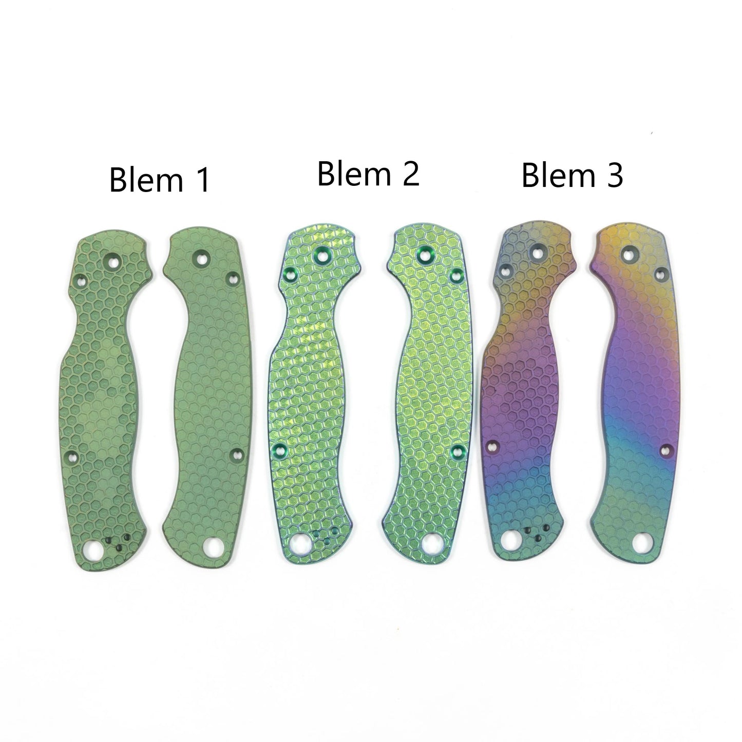 Spyderco Paramilitary 2 (PM2) Titanium Featherweight Scale Sets