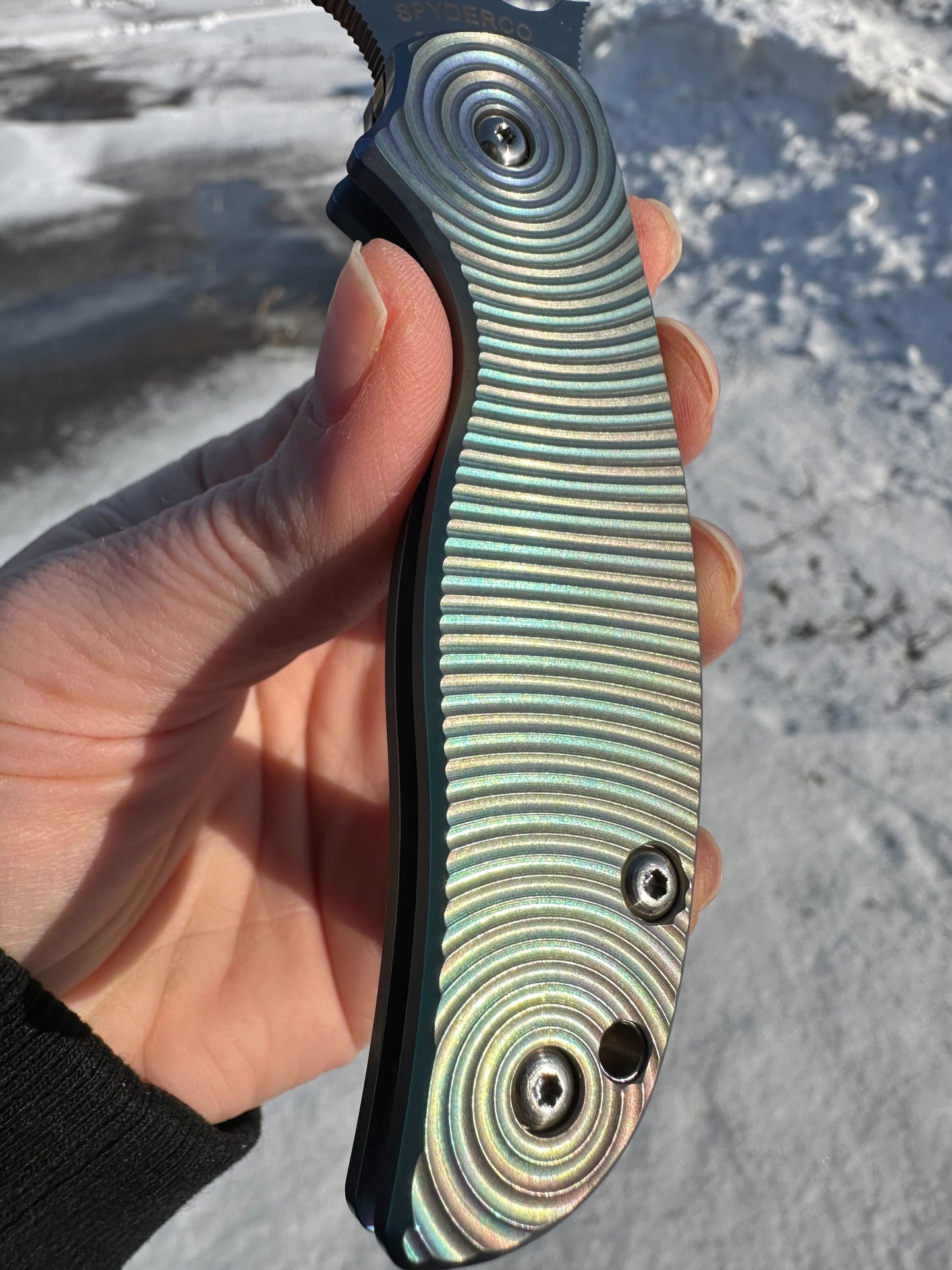 Spyderco Sage 5 Titanium Featherweight Scale Sets