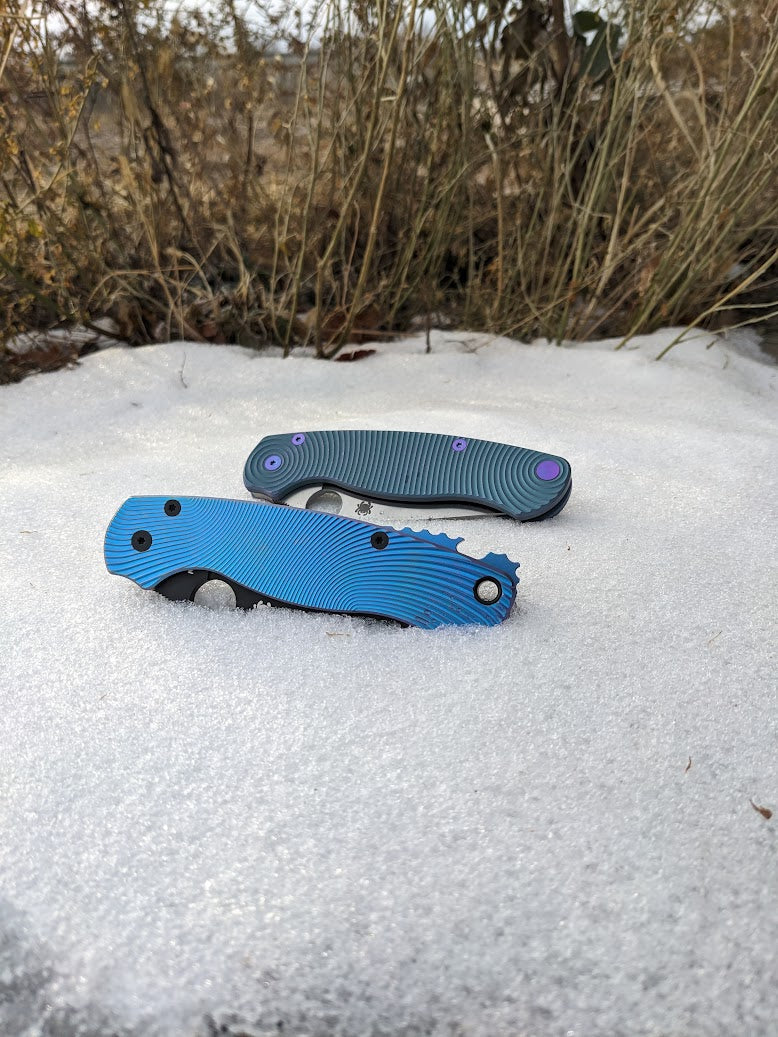 Spyderco Paramilitary 2 (PM2) Titanium Featherweight Scale Sets