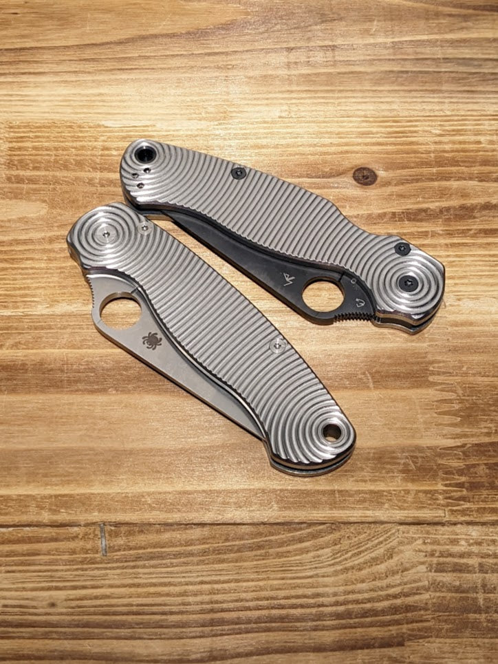 Spyderco Paramilitary 2 (PM2) Titanium Featherweight Scale Sets