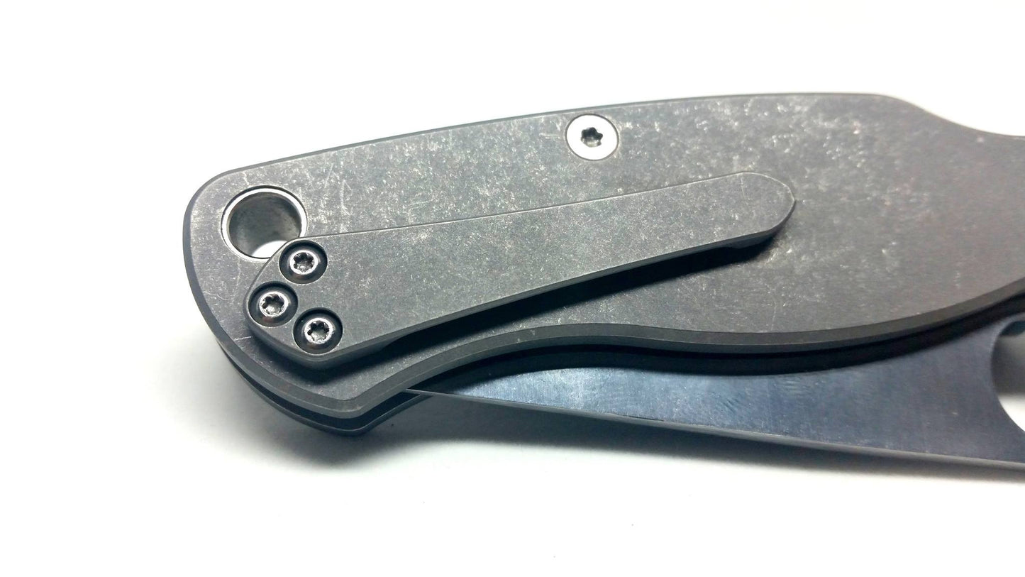 Spyderco Universal 3D Titanium Machined Pocket Clip V2.0