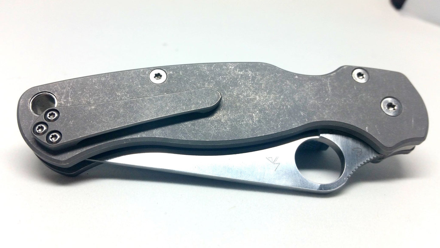 Spyderco Universal 3D Titanium Machined Pocket Clip V2.0
