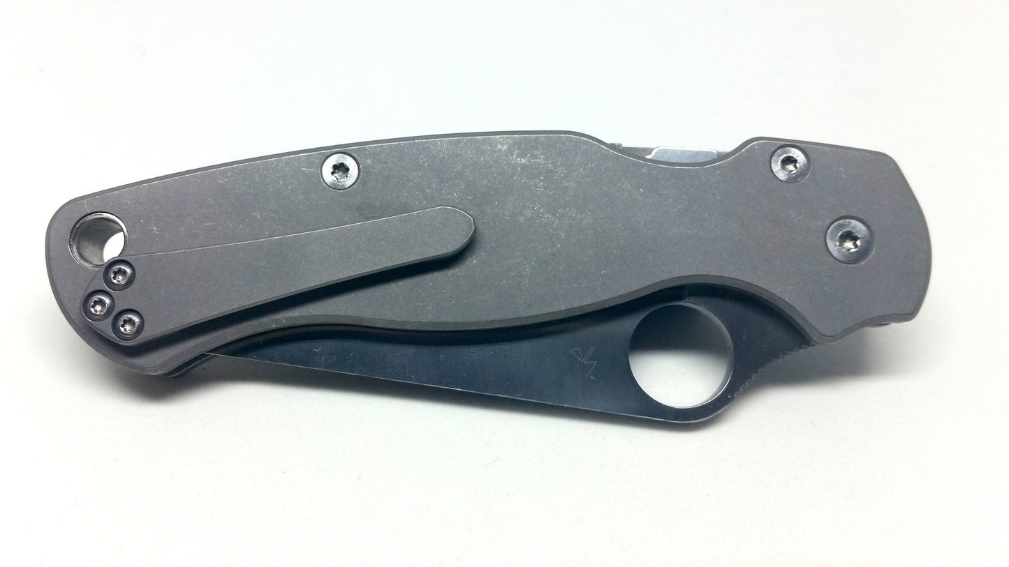 Spyderco Universal 3D Titanium Machined Pocket Clip V2.0