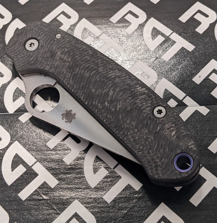 Spyderco Para 3 Skinny Mod Fat Carbon Contoured Sine Wave Scale Set
