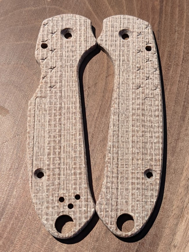 Spyderco Para 3 Skinny Mod FLAG Micarta Scale Set