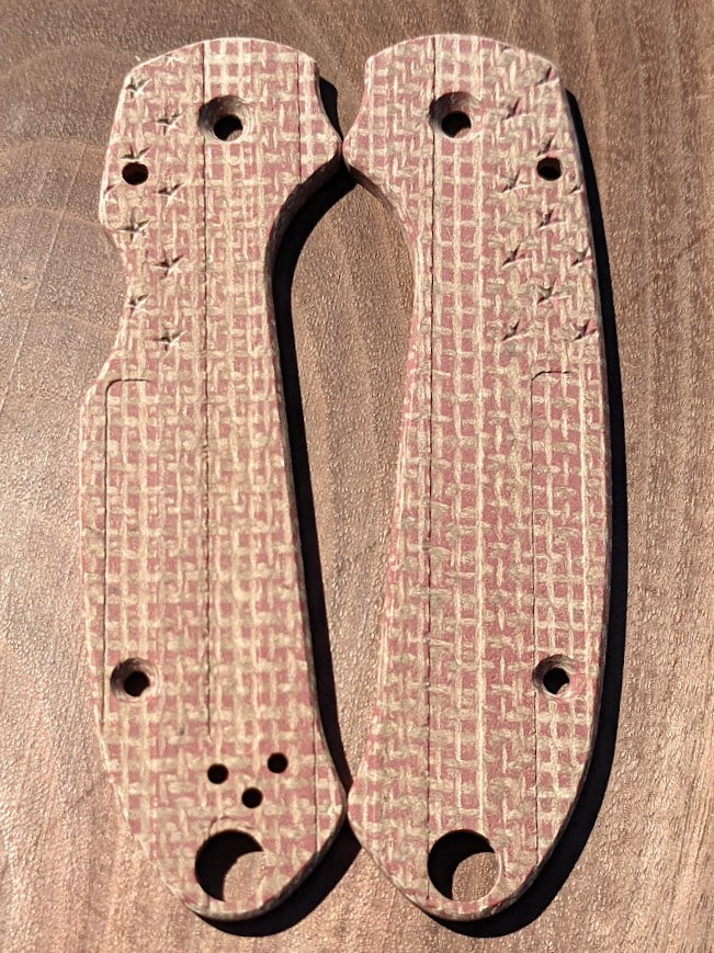 Spyderco Para 3 Skinny Mod FLAG Micarta Scale Set