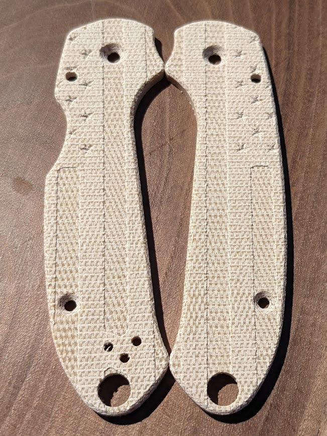 Spyderco Para 3 Skinny Mod FLAG Micarta Scale Set