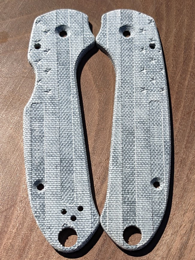 Spyderco Para 3 Skinny Mod FLAG Micarta Scale Set