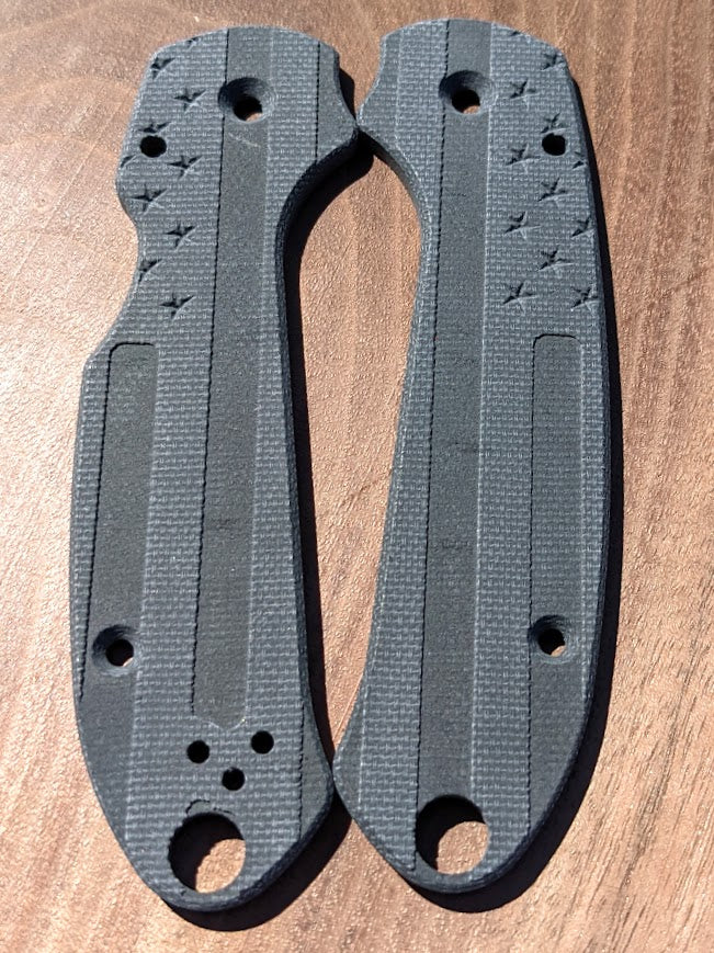 Spyderco Para 3 Skinny Mod FLAG Micarta Scale Set