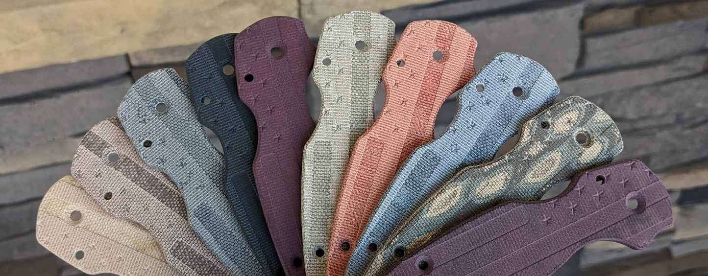 Spyderco Para 3 Micarta FLAG Scale Set