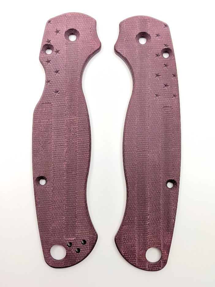 Spyderco Paramilitary 2 (PM2) FLAG Micarta Scale Sets