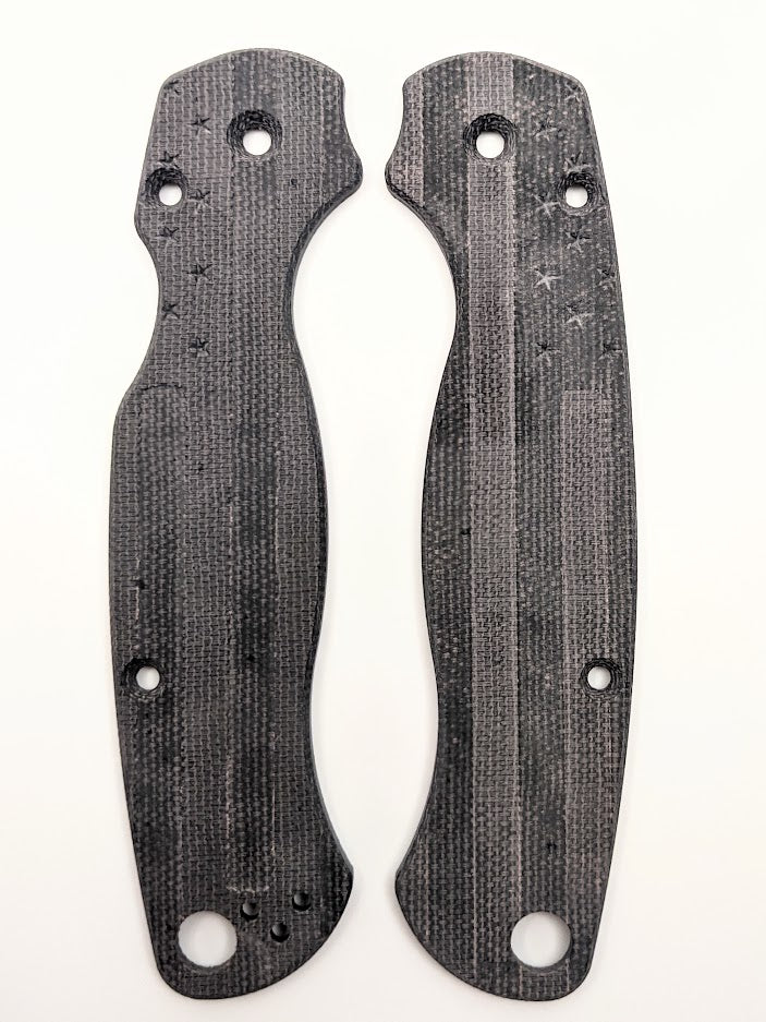 Spyderco Paramilitary 2 (PM2) FLAG Micarta Scale Sets