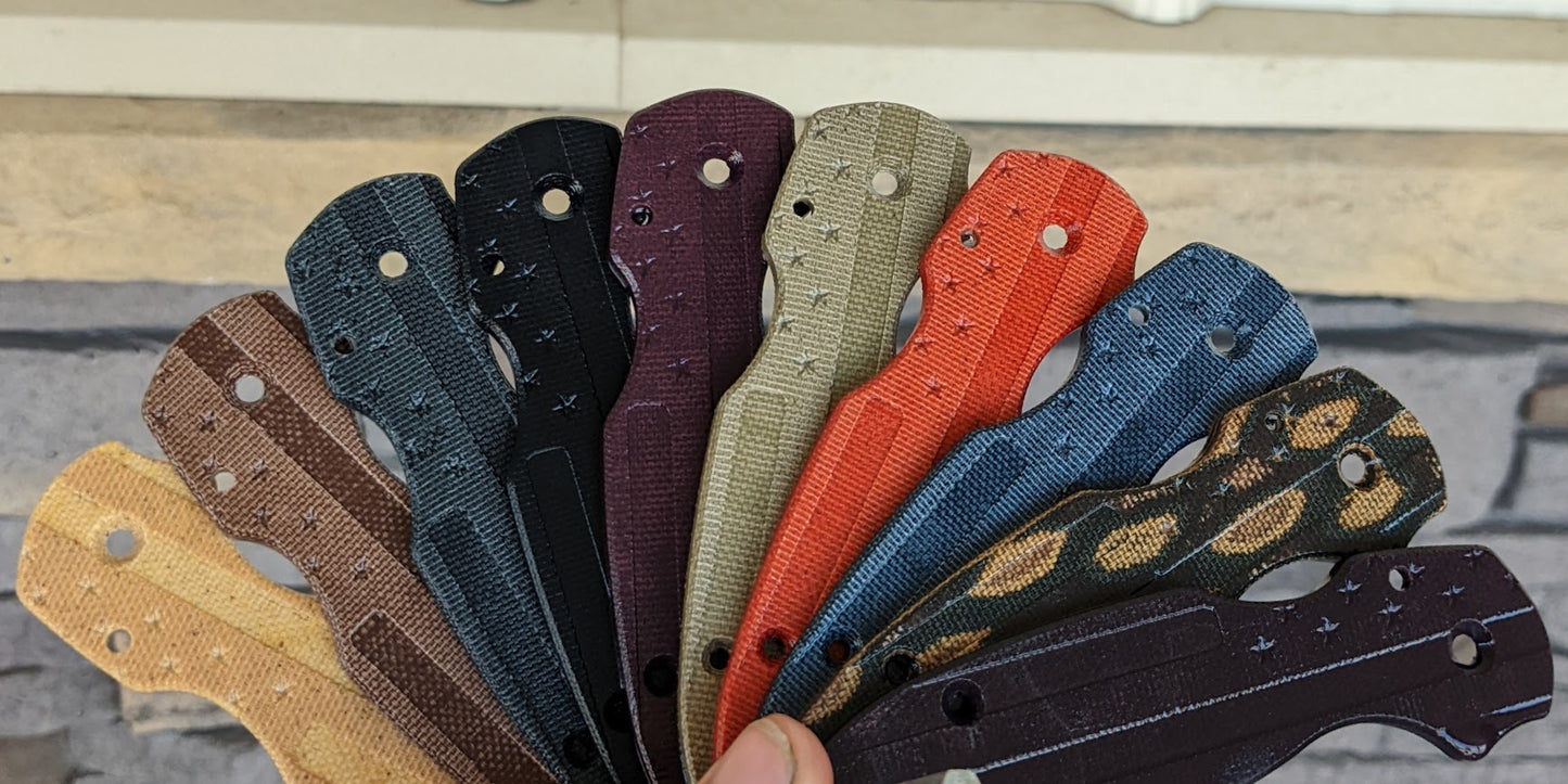 Spyderco Para 3 Micarta FLAG Scale Set