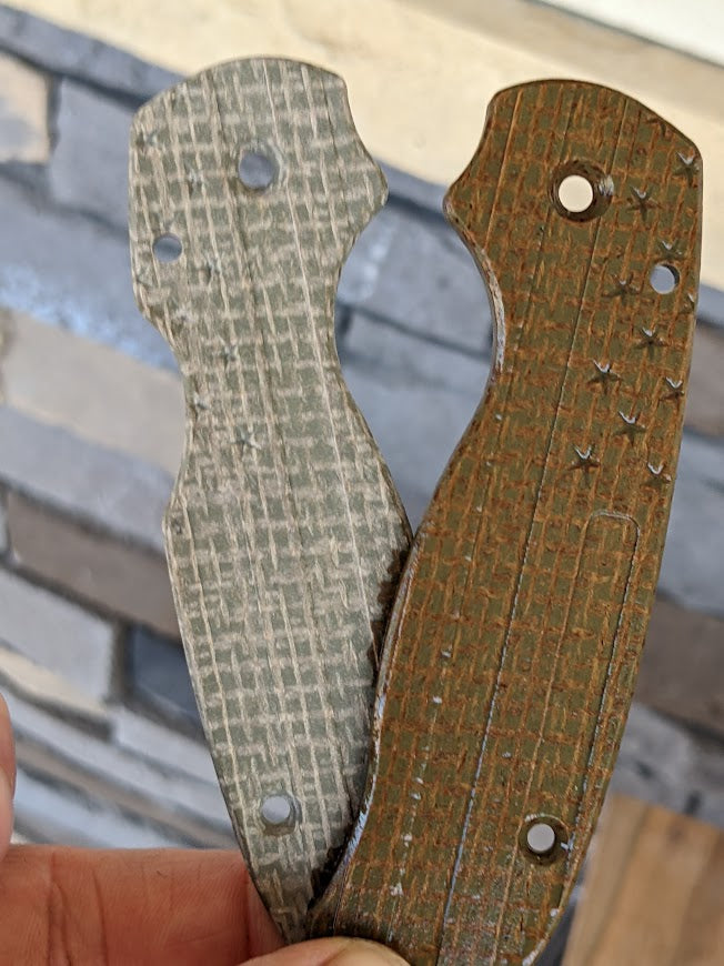 Spyderco Para 3 Micarta FLAG Scale Set