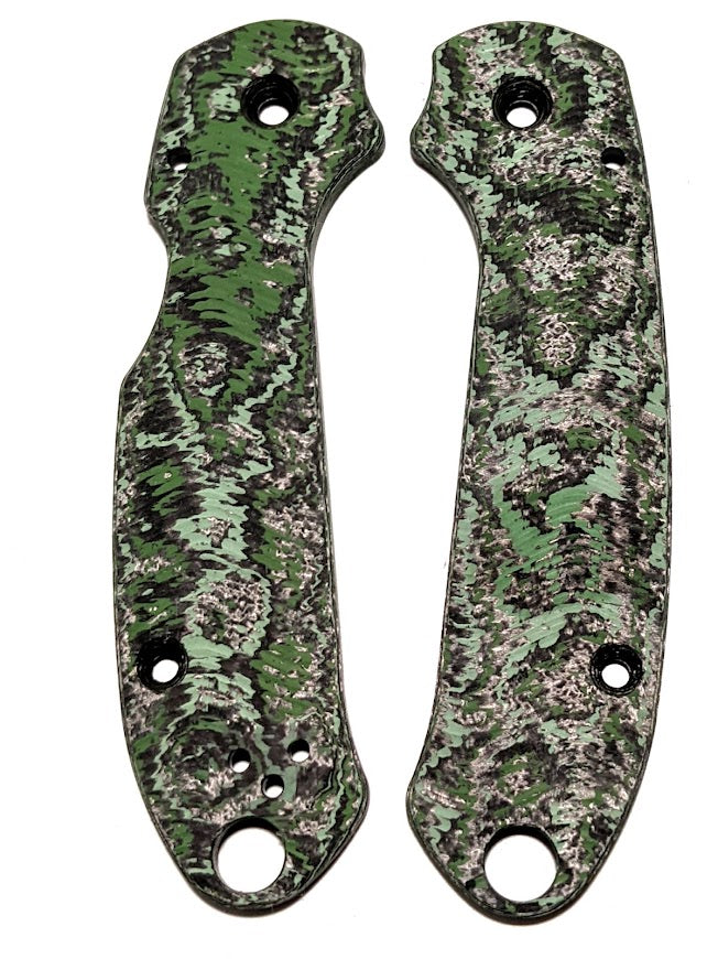 Spyderco Para 3 Skinny Mod Fat Carbon Contoured Sine Wave Scale Set