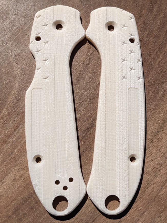 Spyderco Para 3 Skinny Mod FLAG Micarta Scale Set