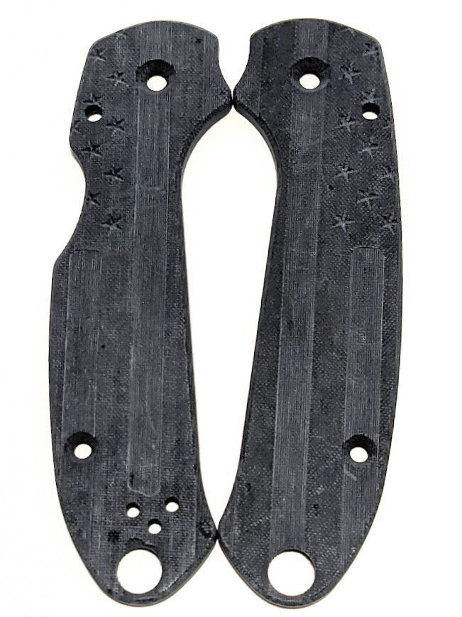 Spyderco Para 3 Skinny Mod FLAG Micarta Scale Set