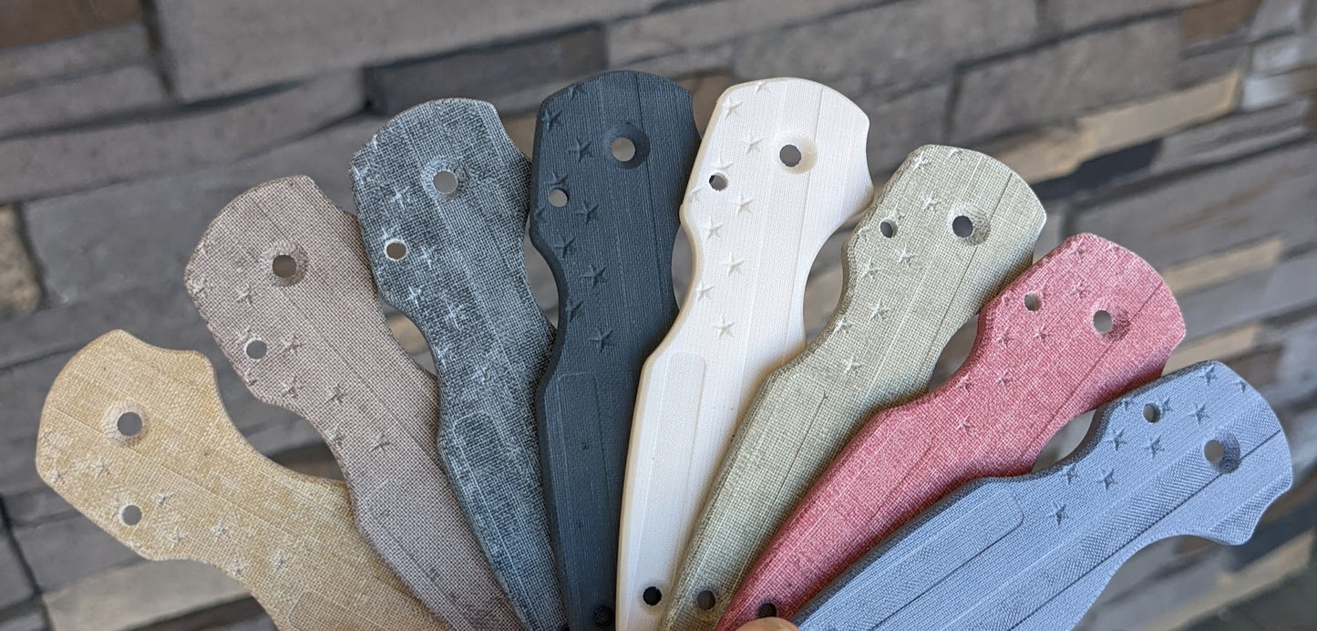 Spyderco Para 3 Micarta FLAG Scale Set