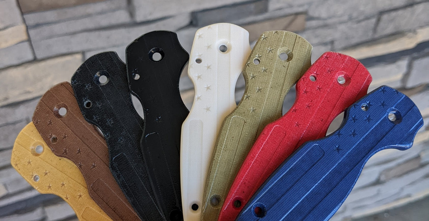 Spyderco Para 3 Micarta FLAG Scale Set