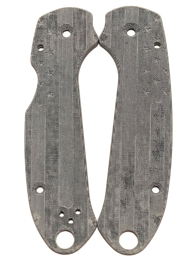 Spyderco Para 3 Skinny Mod FLAG Micarta Scale Set