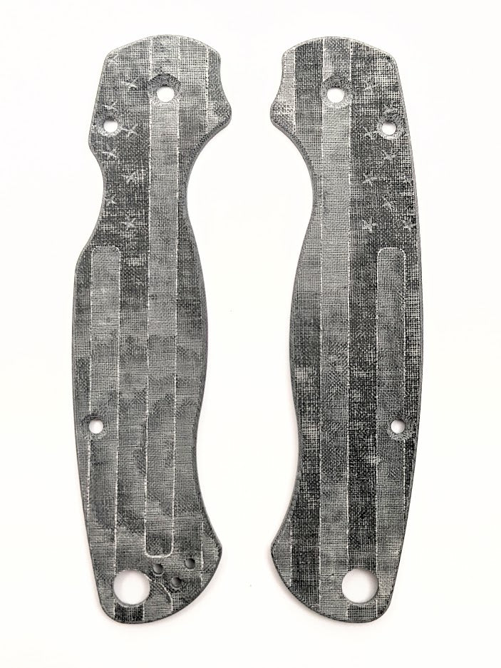 Spyderco Paramilitary 2 (PM2) FLAG Micarta Scale Sets