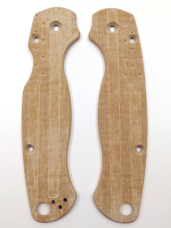 Spyderco Paramilitary 2 (PM2) FLAG Micarta Scale Sets
