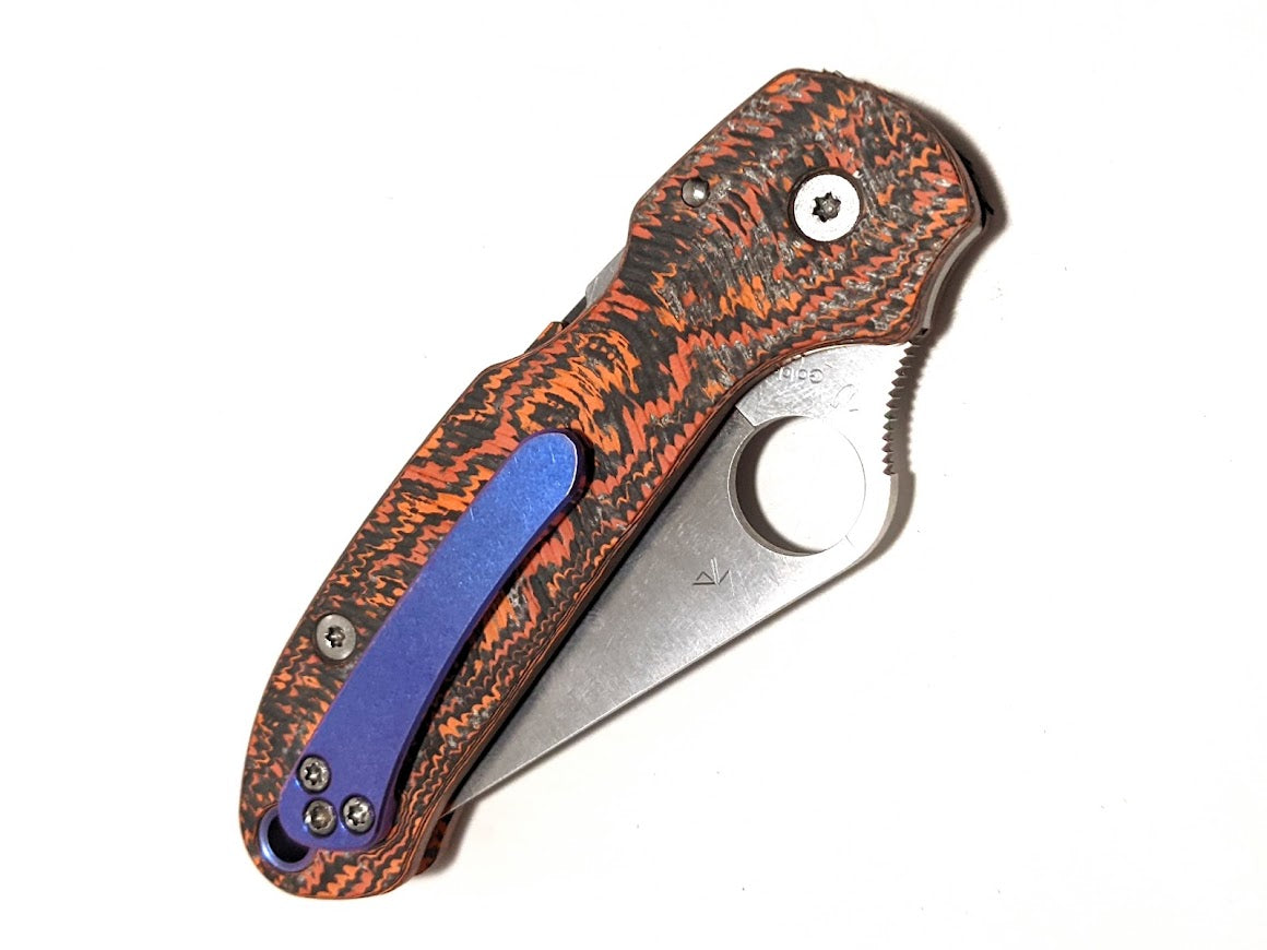Spyderco Para 3 Skinny Mod Fat Carbon Contoured Sine Wave Scale Set