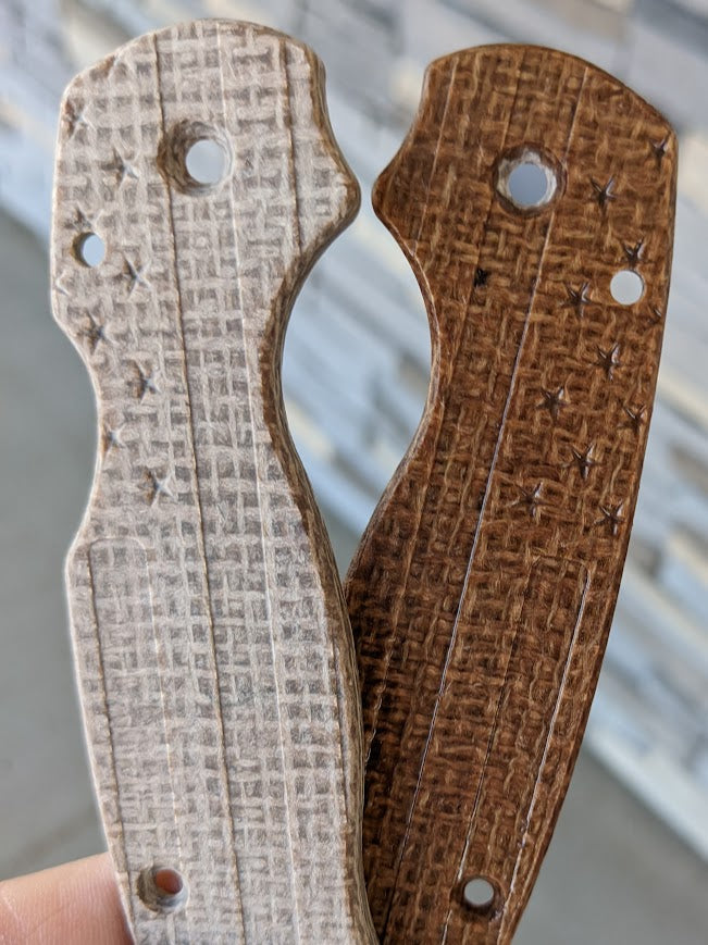 Spyderco Para 3 Micarta FLAG Scale Set