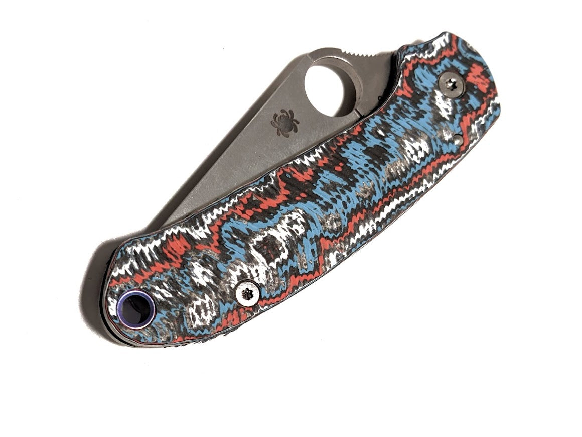 Spyderco Para 3 Skinny Mod Fat Carbon Contoured Sine Wave Scale Set