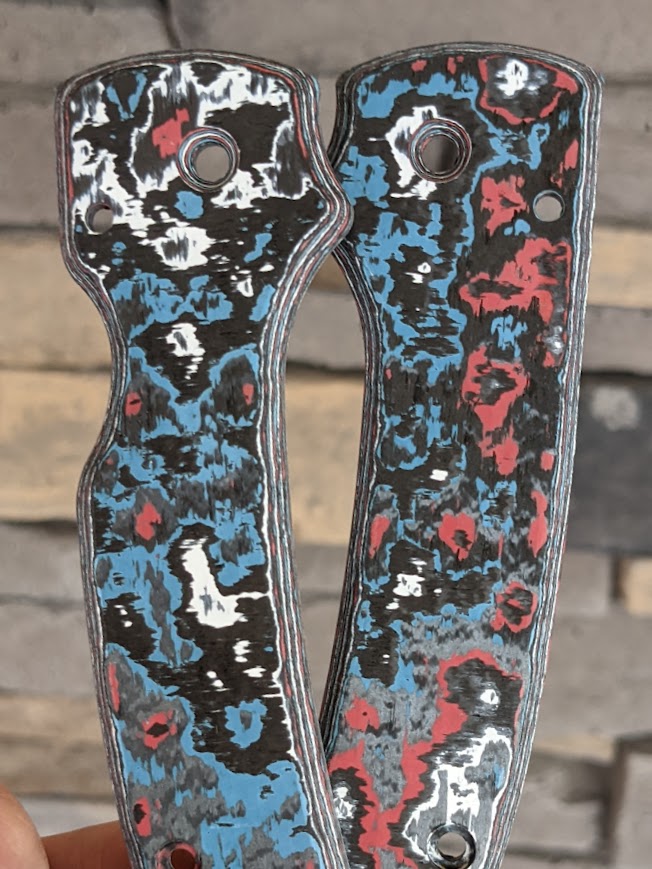 Spyderco Shaman Skinny Fat Carbon Scale Set