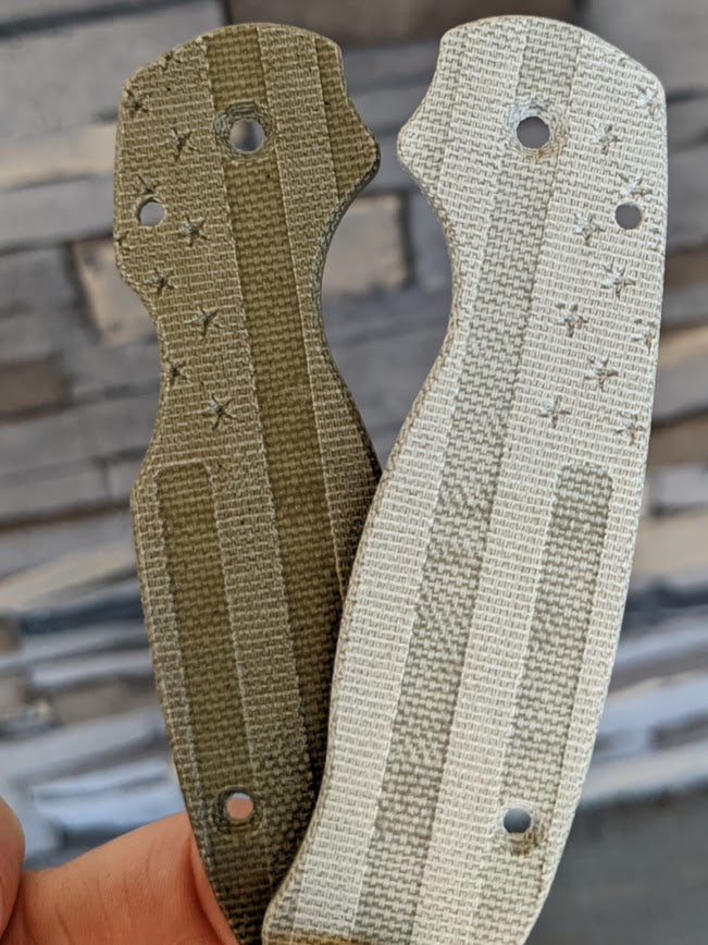 Spyderco Para 3 Micarta FLAG Scale Set
