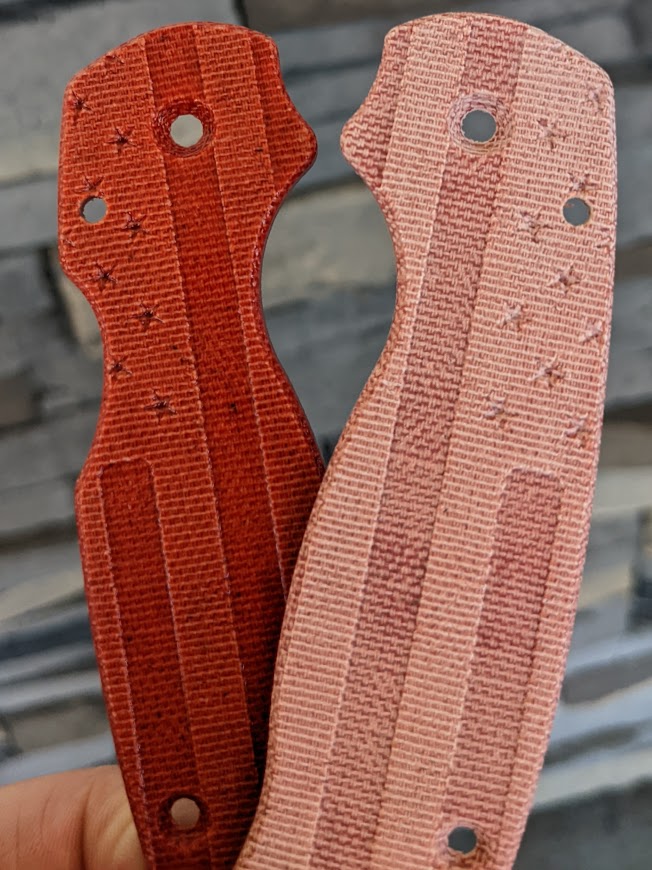 Spyderco Para 3 Micarta FLAG Scale Set