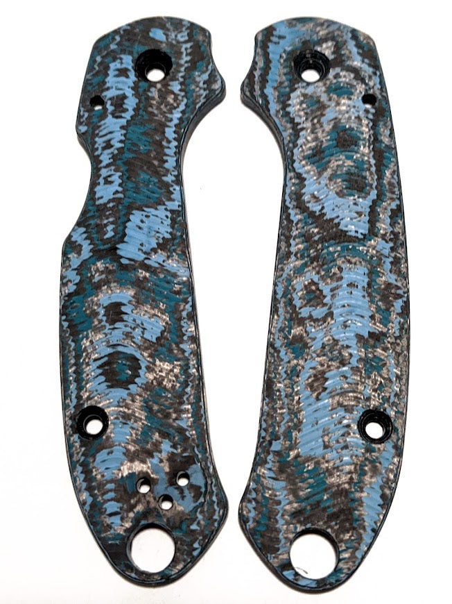 Spyderco Para 3 Skinny Mod Fat Carbon Contoured Sine Wave Scale Set