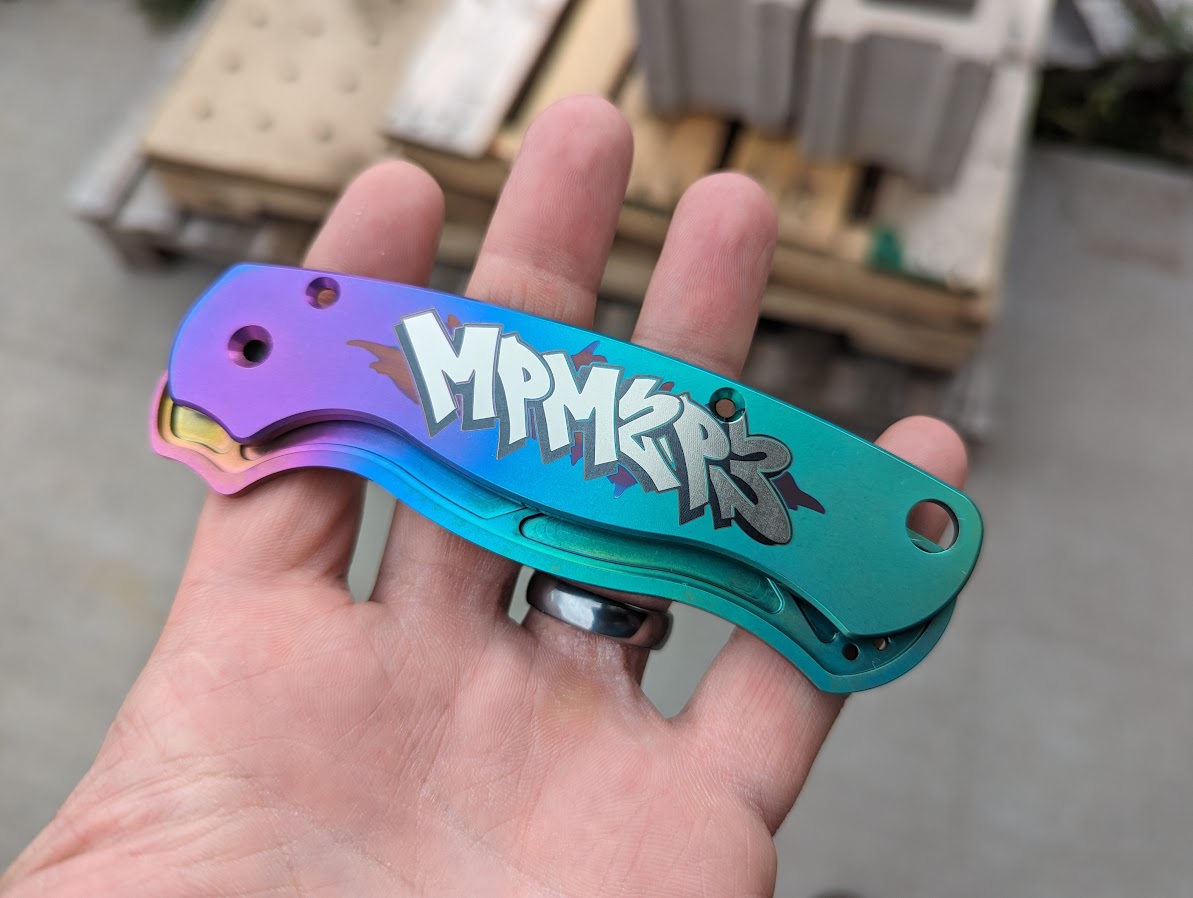 Spyderco Millie PM2, Para 3 Club PM2 Titanium Featherweight Lasered Scale Sets