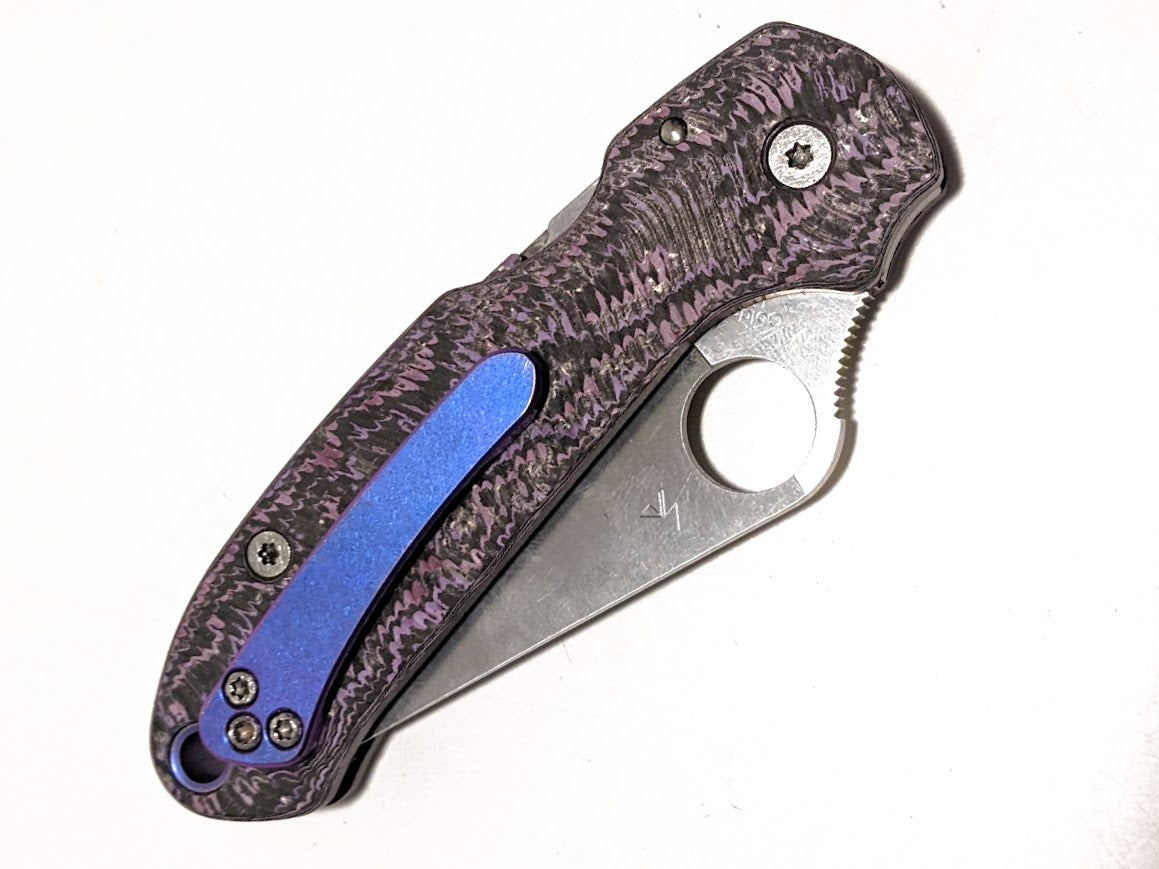 Spyderco Para 3 Skinny Mod Fat Carbon Contoured Sine Wave Scale Set