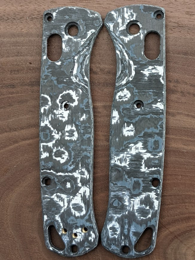 White Storm Custom Carbon Fiber scales for the Benchmade Bugout