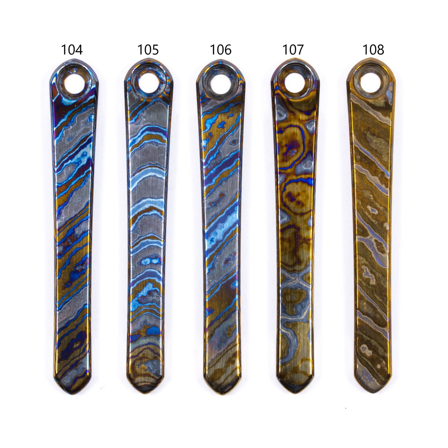 Chris Reeves Knives (CRK)  Polished Timascus Pocket Clips