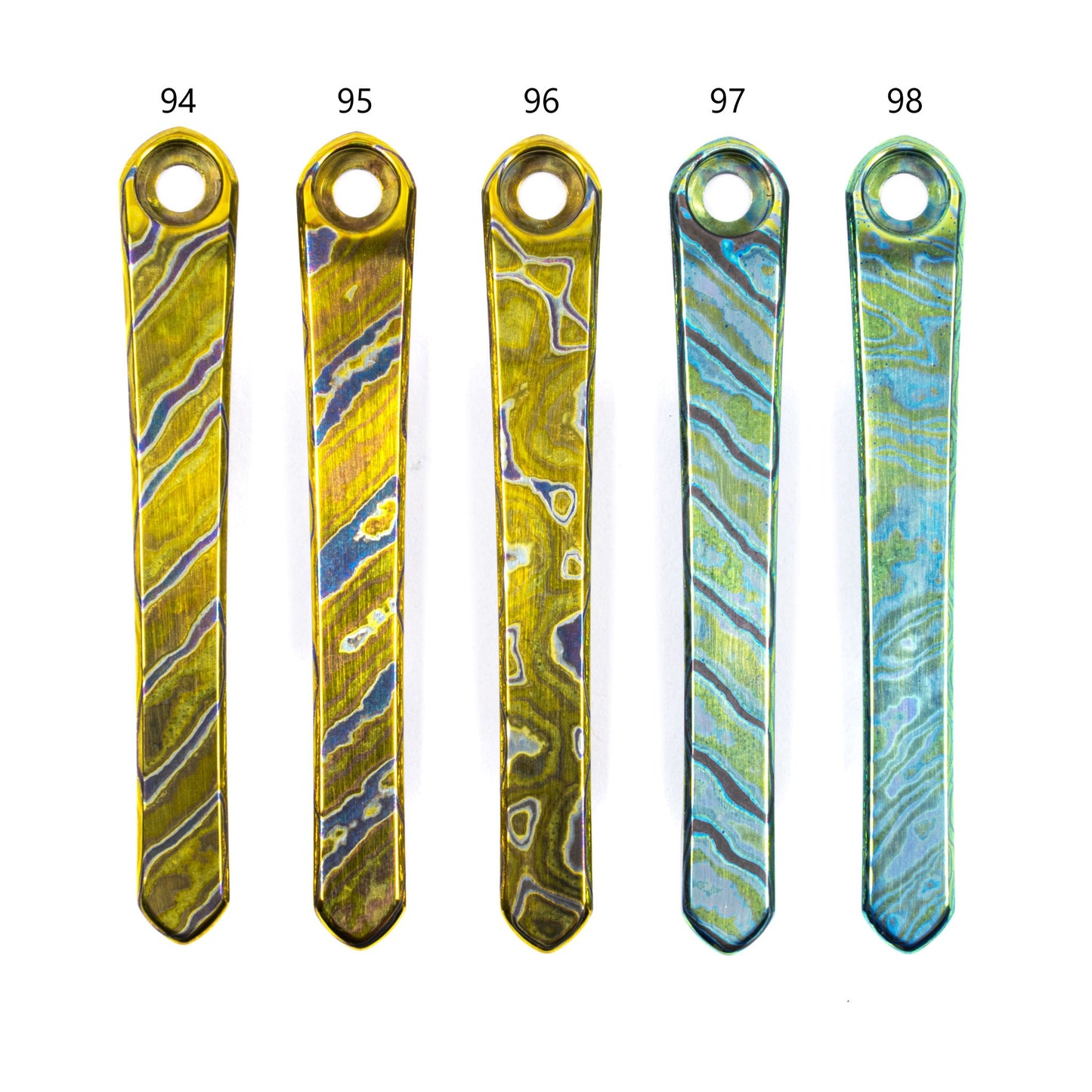 Chris Reeves Knives (CRK)  Polished Timascus Pocket Clips