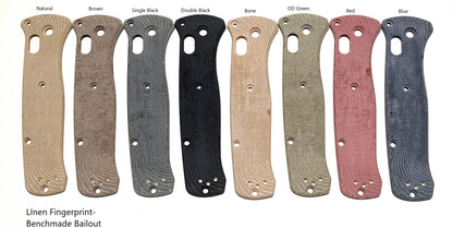 Fingerprint Micarta scale sets for the Benchmade Bailout by Ripp's Garage Tech