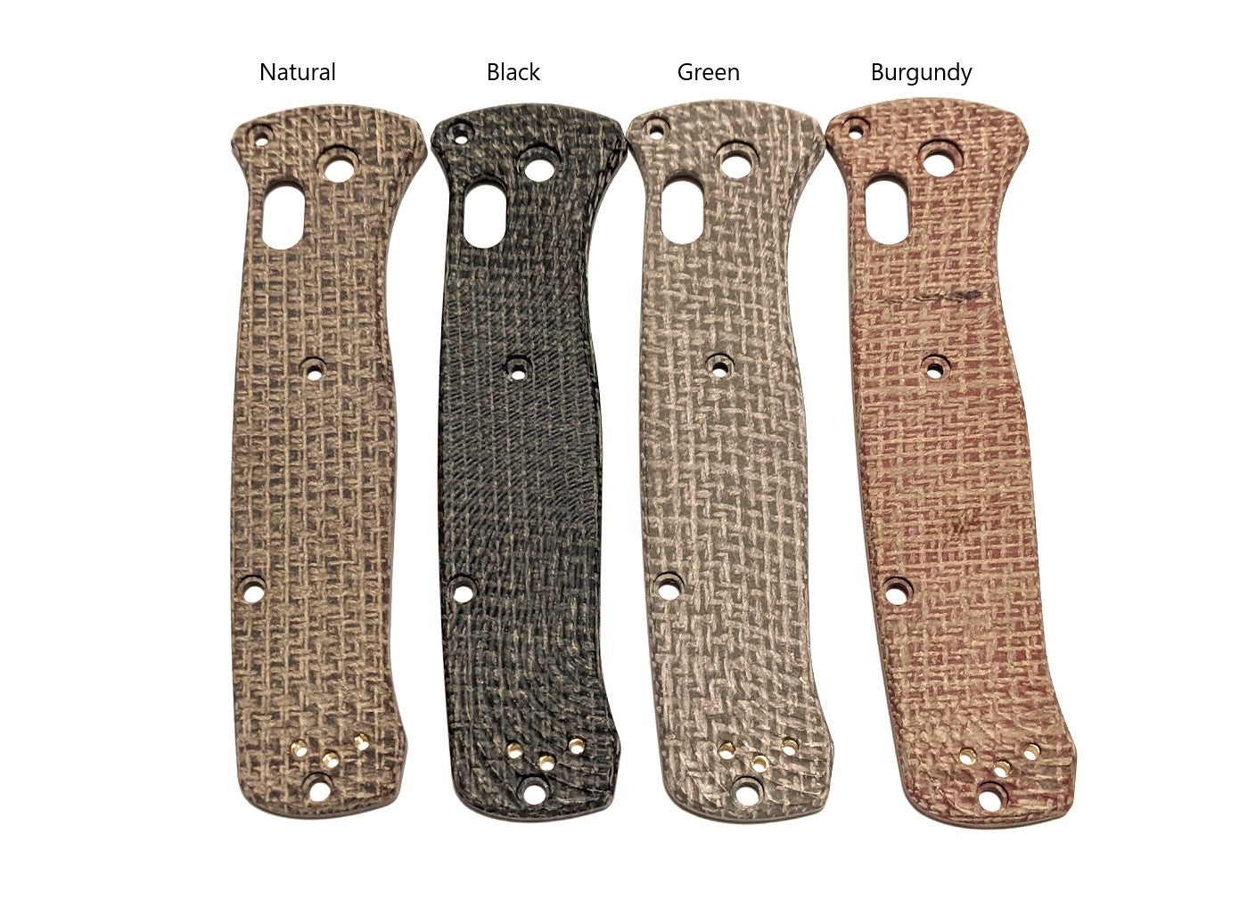 Burlap Micarta scales for the Benchmade Bailout Knife