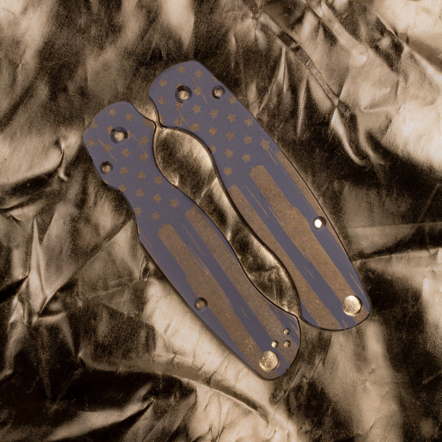Spyderco Paramilitary 2 (PM2)Titanium Lasered  Scale Sets