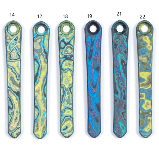 Chris Reeves Knives(CRK)  Matte Timascus Pocket Clips 12-2023