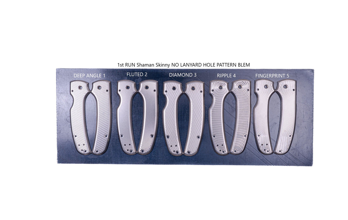 Spyderco Shaman Skinny Titanium Featherweight Scale sets No Lanyard Hole