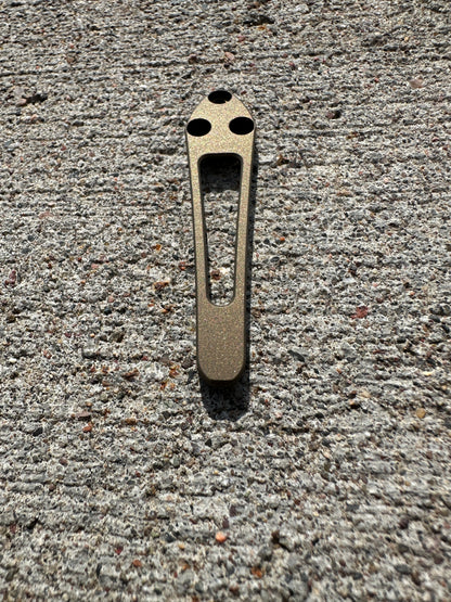 Spyderco Shaman/Bodacious Cerakote Titanium Pocket Clips