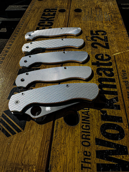Spyderco Paramilitary 2 (PM2) Titanium Featherweight Lanyard Delete Scale Sets