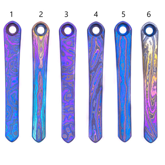 Chris Reeves Knives(CRK)  Matte Timascus Pocket Clips