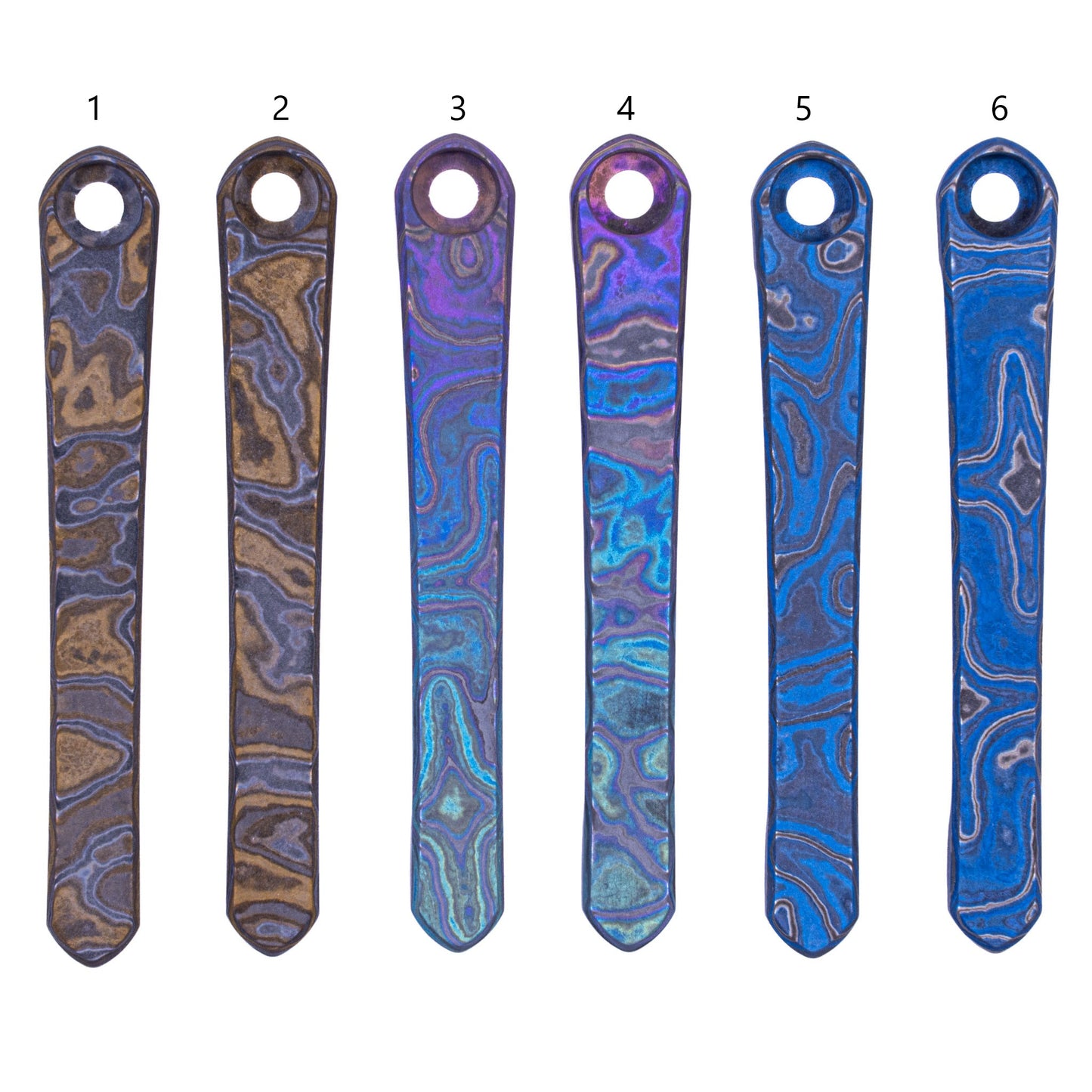 Chris Reeves Knives(CRK)  Matte Timascus Pocket Clips