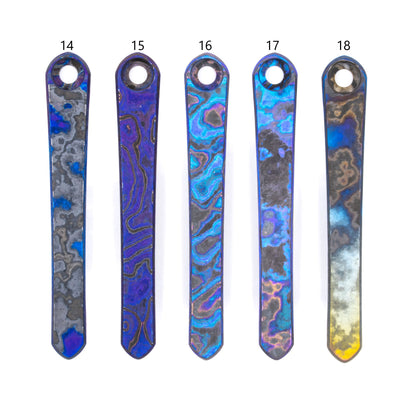 Chris Reeves Knives(CRK)  Matte Timascus Pocket Clips