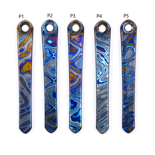 Chris Reeves Knives (CRK)  Polished Timascus Pocket Clips