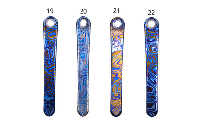 Chris Reeves Knives (CRK)  Polished Timascus Pocket Clips